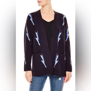 Sandro Juste Lightning Bolt Open Front Cardigan Size 1/ S